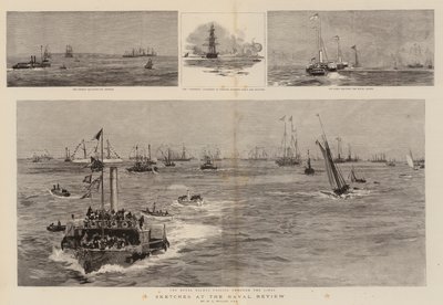 海軍のレビューでのスケッチ 作： William Lionel Wyllie